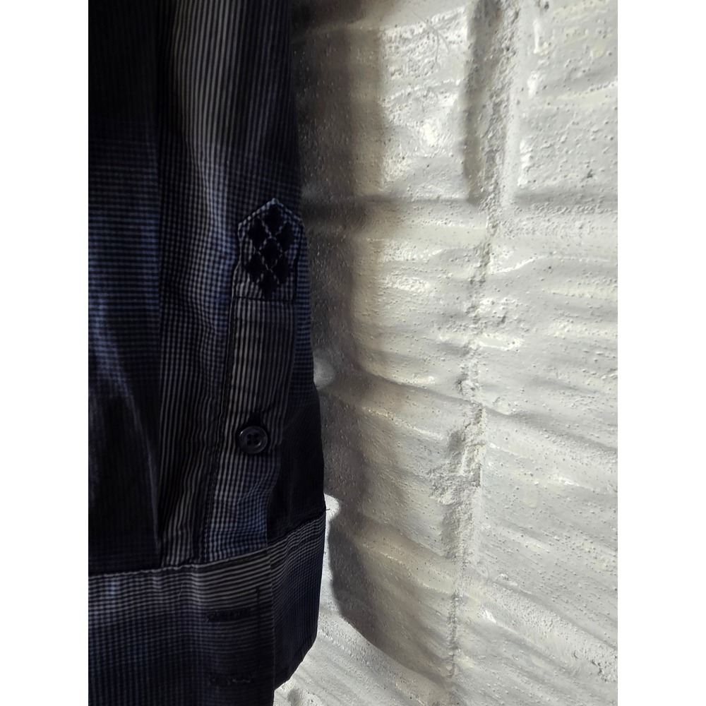 7Diamonds long sleeved shirt Men's size XXL Button up Flip Cuff Contrast Multi - Picture 3 of 9
